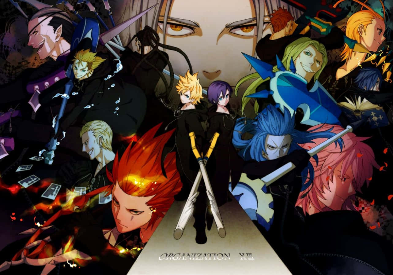 Kingdom Hearts Organization 13 Assembled in Action Wallpaper