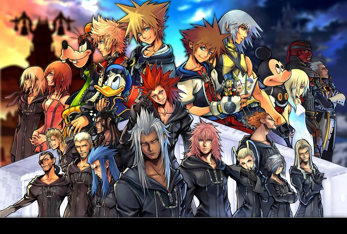 Kingdom Hearts Organization 13 in Action Wallpaper