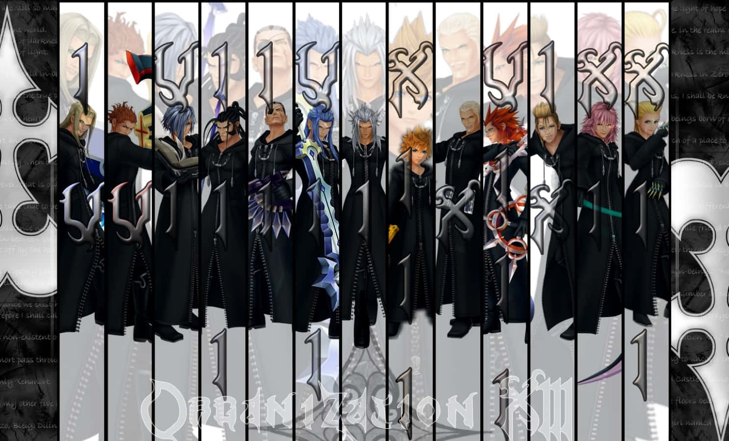 Kingdom Hearts Organization XIII in action Wallpaper