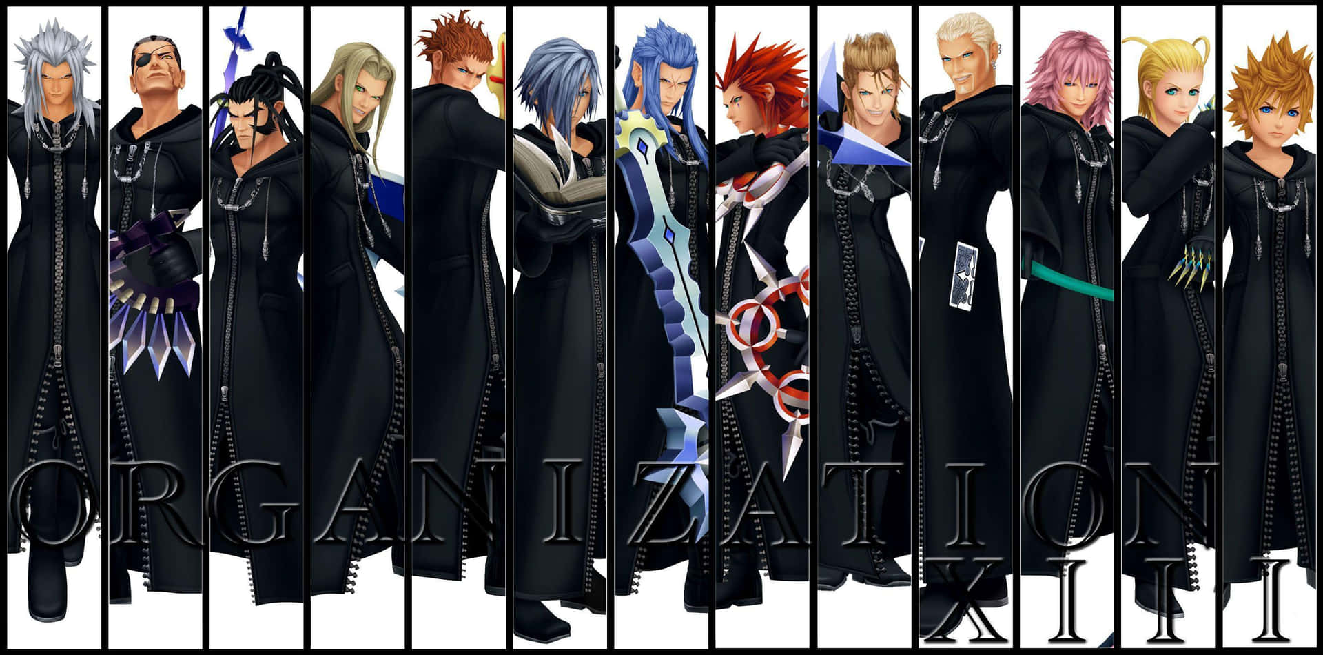 Epic scene of Kingdom Hearts Organization 13 Members Wallpaper