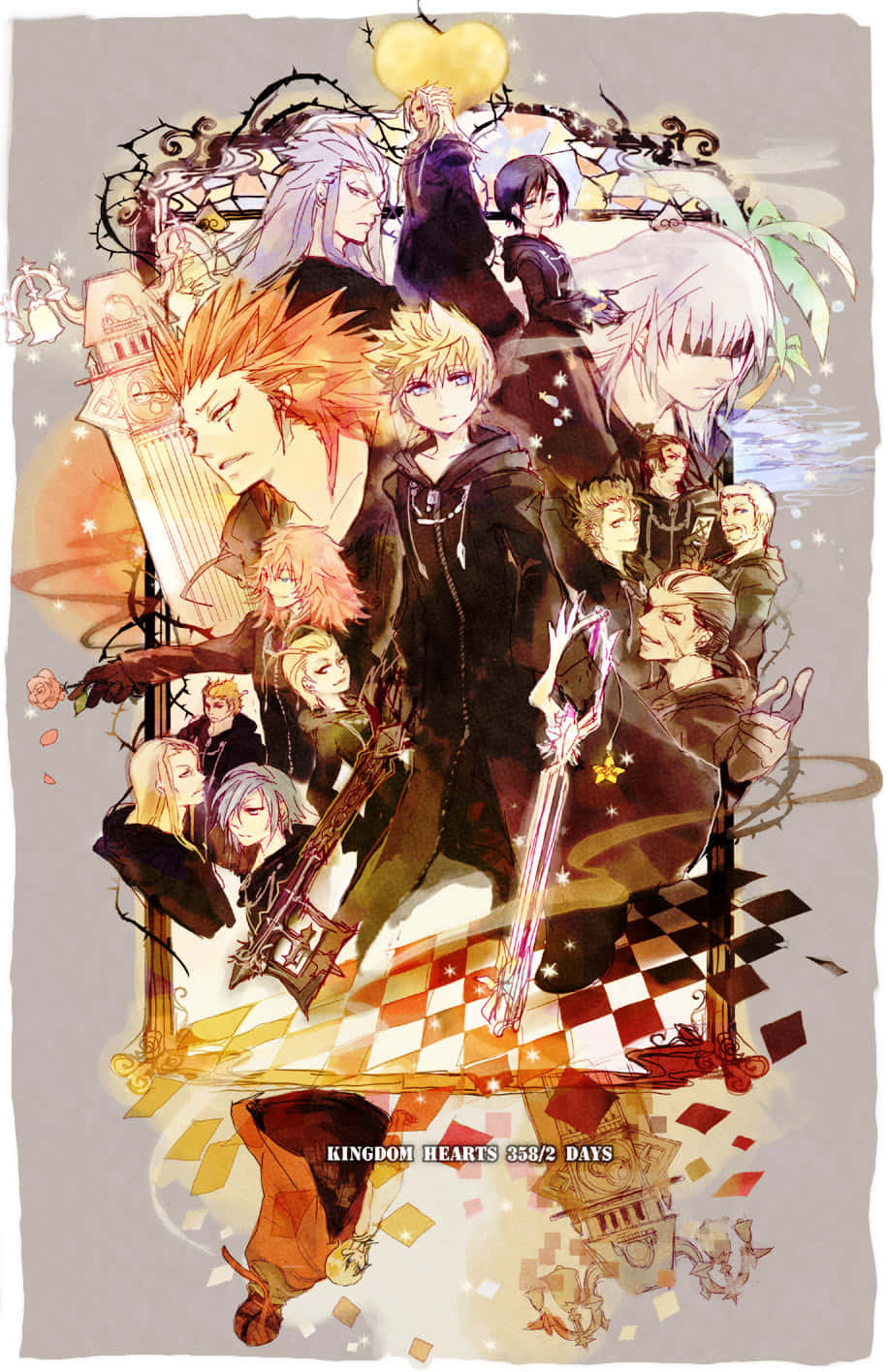 Organization XIII standing together in the world of Kingdom Hearts Wallpaper