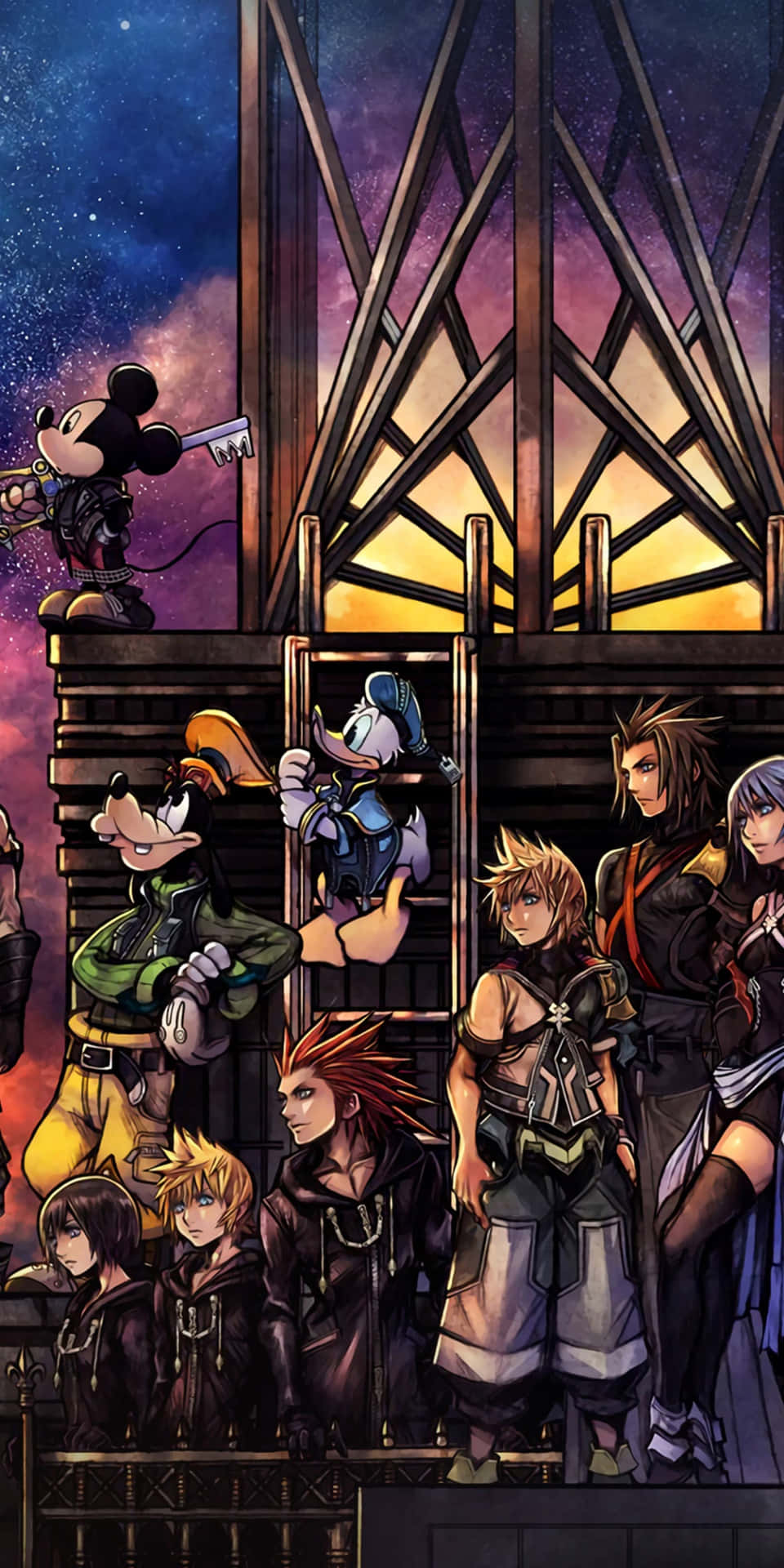 Lås eventyret op med Kingdom Hearts Telefon tapet. Wallpaper