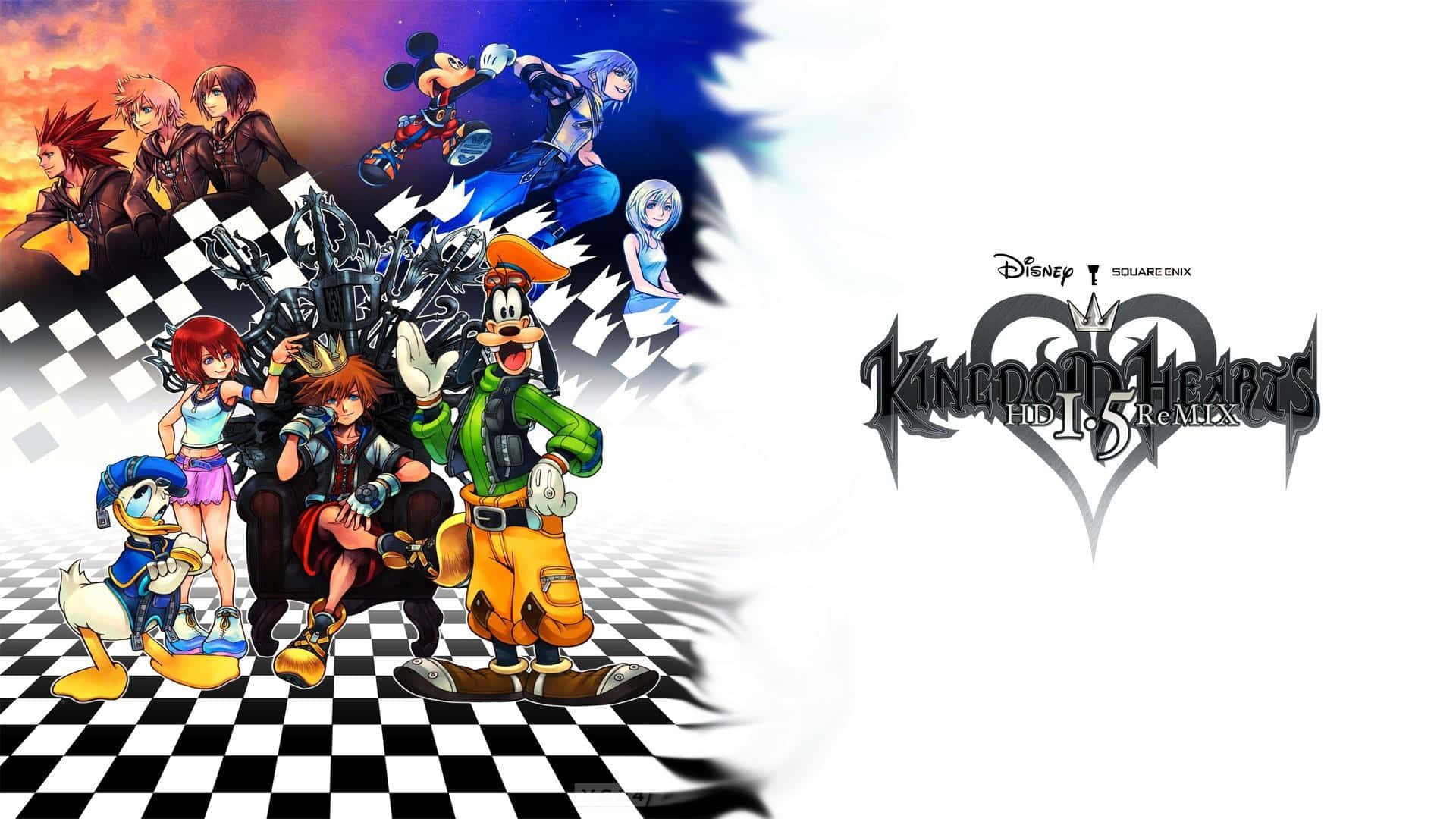 Rikuse Alza Firmemente En El Mundo De Kingdom Hearts Fondo de pantalla