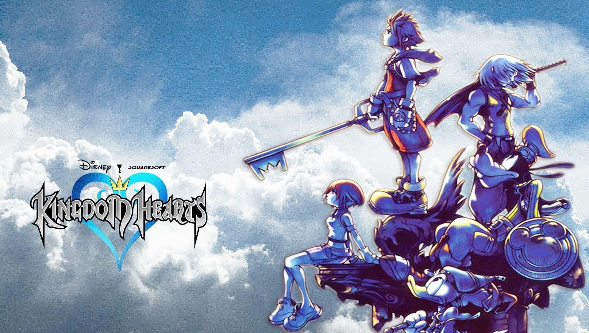 Rikuen Una Pose Poderosa Con Su Llave Espada En Kingdom Hearts. Fondo de pantalla