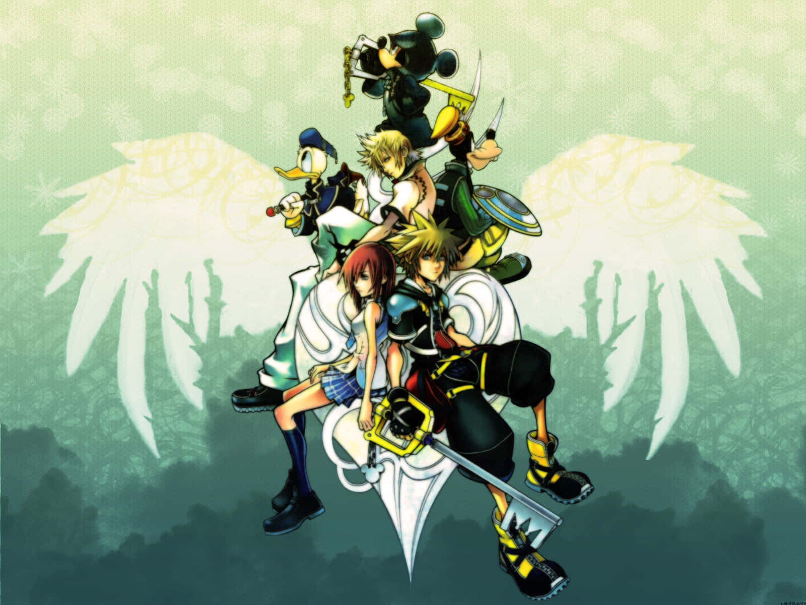 Gådybt Ind I Kingdom Hearts Universet Sammen Med Roxas. Wallpaper