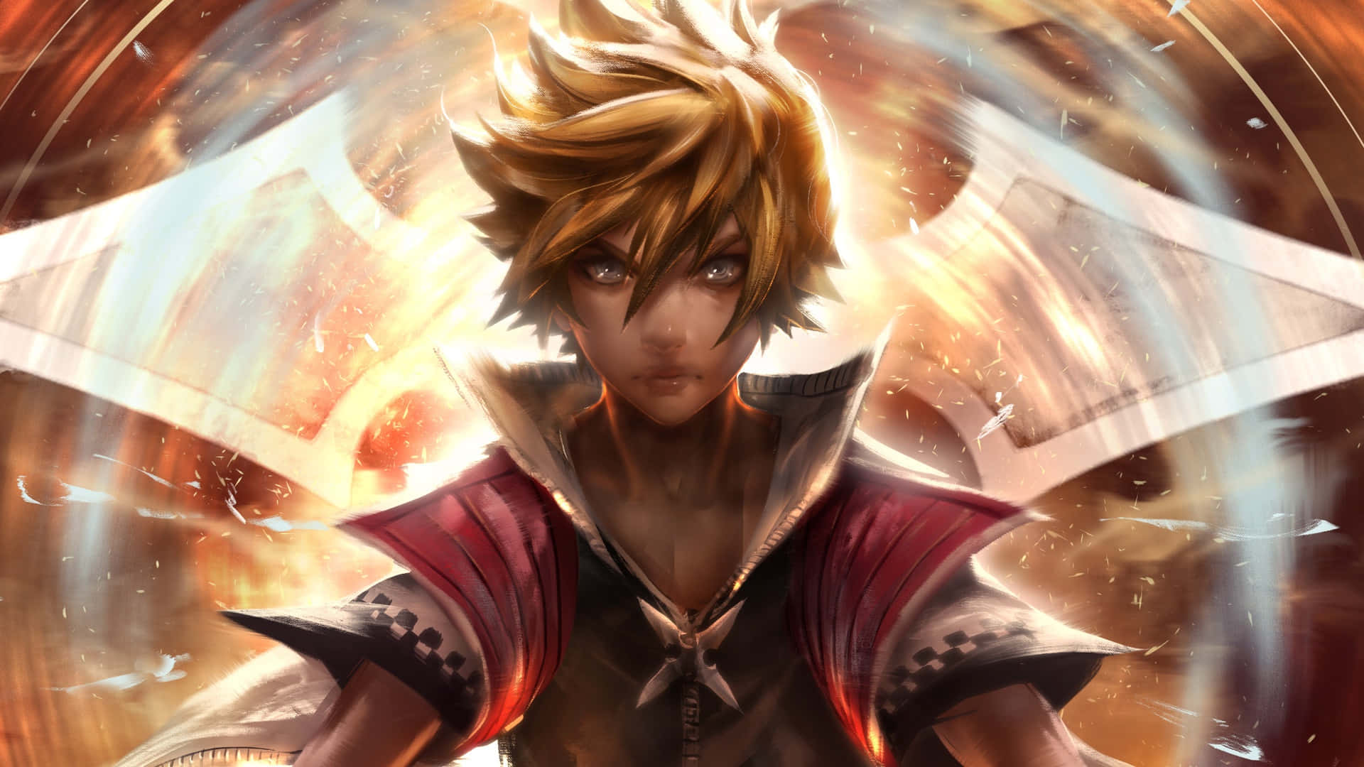 Roxas, the mysterious dual of Sora from Kingdom Hearts Wallpaper