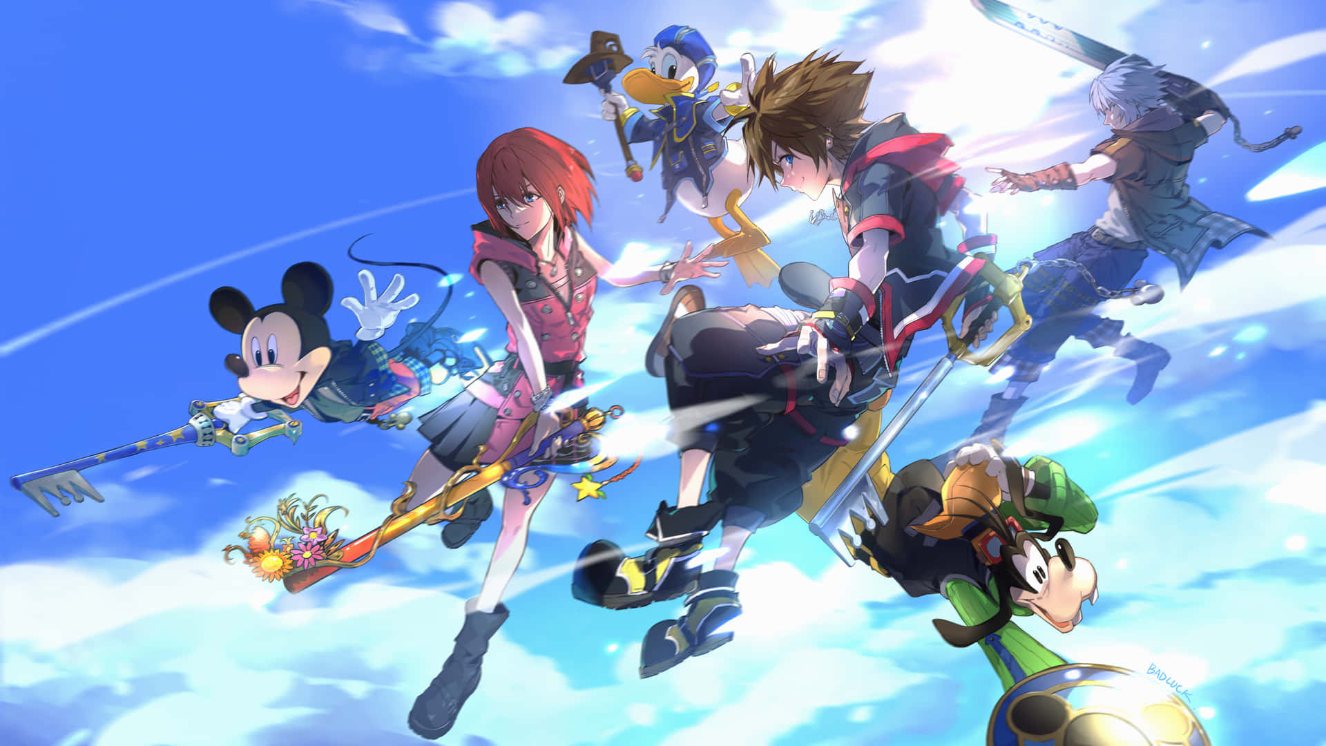 Uniscitia Roxas In Un Viaggio Attraverso Kingdom Hearts Sfondo