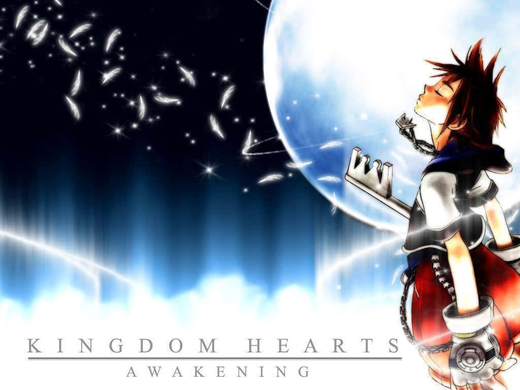 Kingdom Hearts Sora in Action Wallpaper