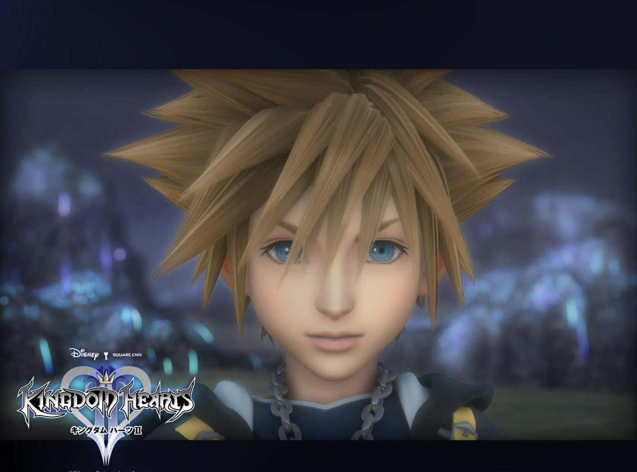 Soraempuñando La Icónica Llave Espada En El Mundo Mágico De Kingdom Hearts. Fondo de pantalla