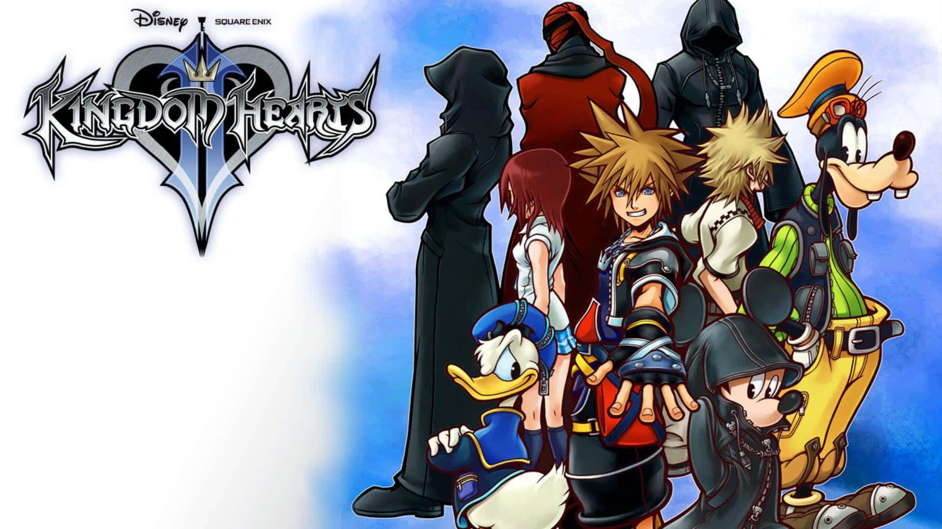 Sora standing strong in a Kingdom Hearts adventure Wallpaper