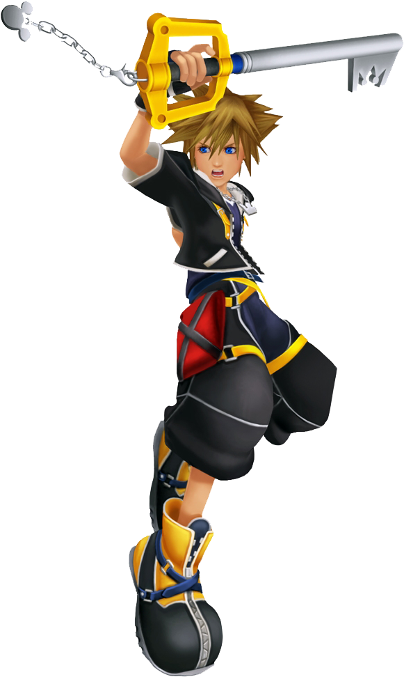 Kingdom Hearts Sora Keyblade Pose PNG