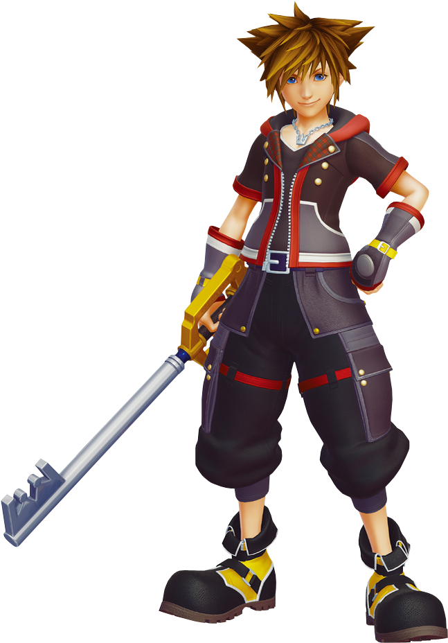 Kingdom Hearts Sorawith Keyblade PNG