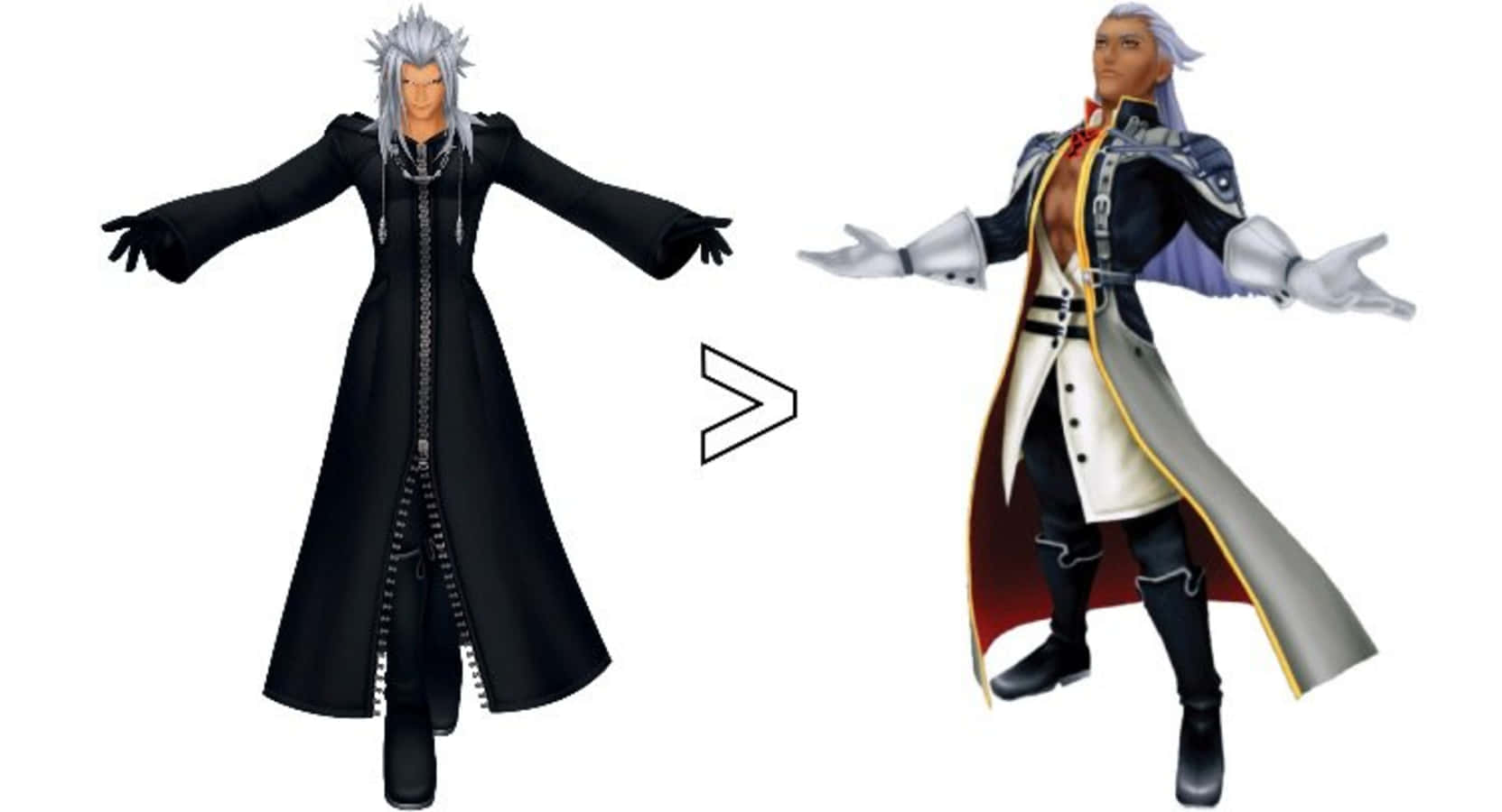 Xemnas, the enigmatic antagonist of Kingdom Hearts, against a mesmerizing backdrop of darkness Wallpaper