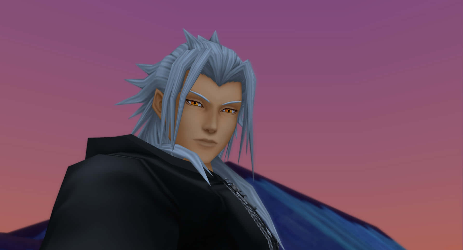 Xemnas, the powerful antagonist from Kingdom Hearts, ready for battle. Wallpaper