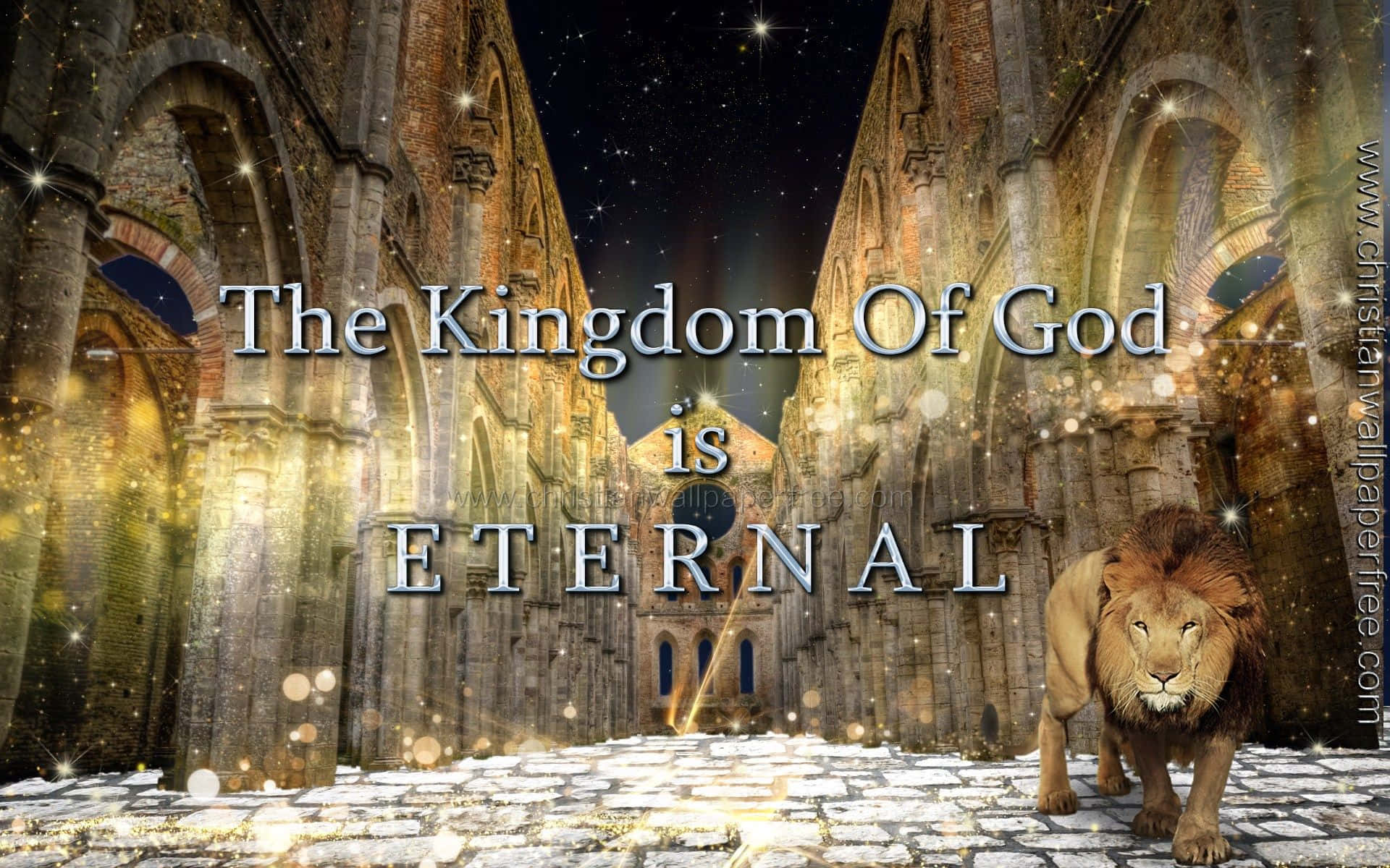 Serene Kingdom of God Landscape Wallpaper