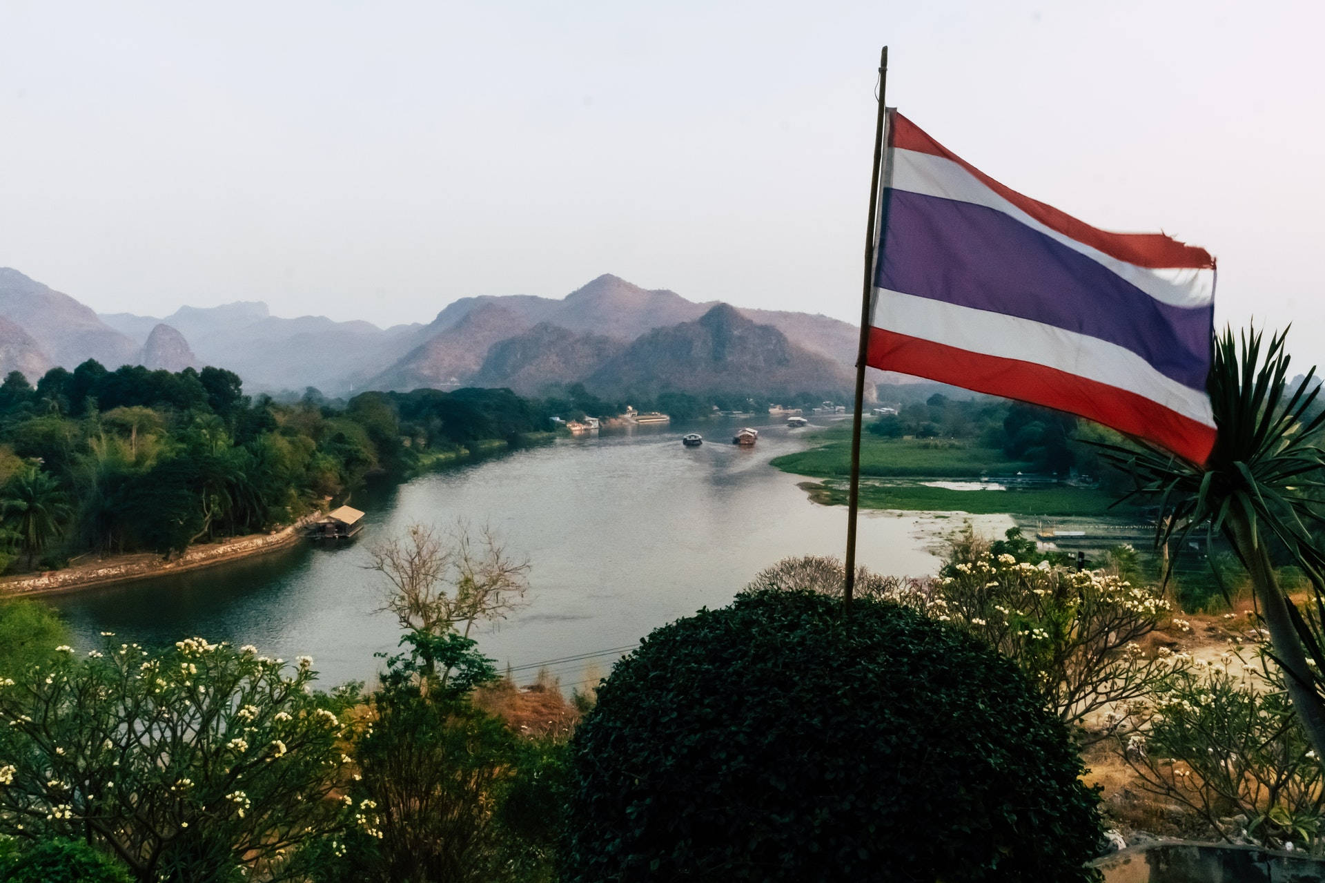 Kongeriget Thailands Flag Wallpaper
