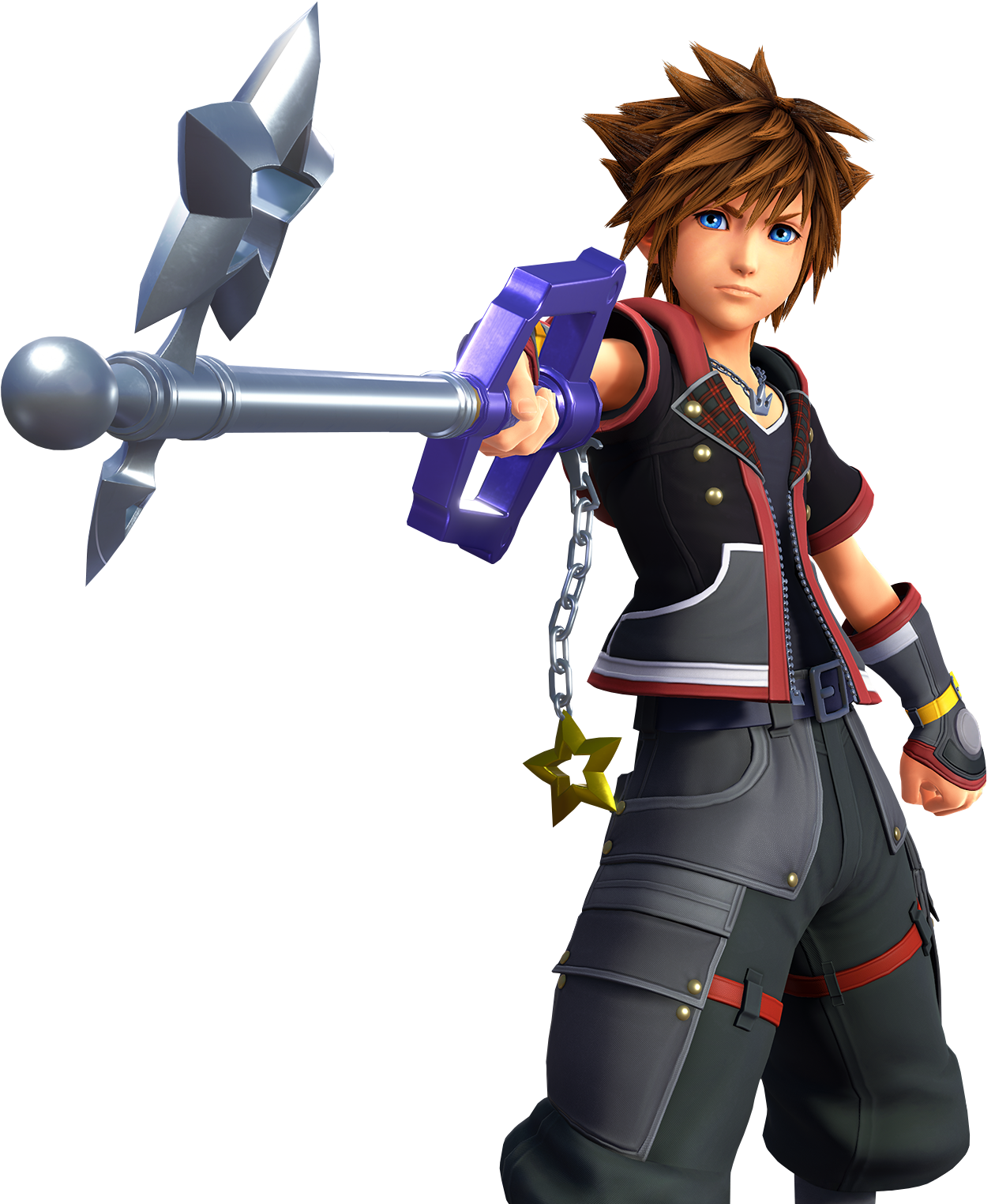 Kingdom_ Hearts_ Character_with_ Keyblade PNG