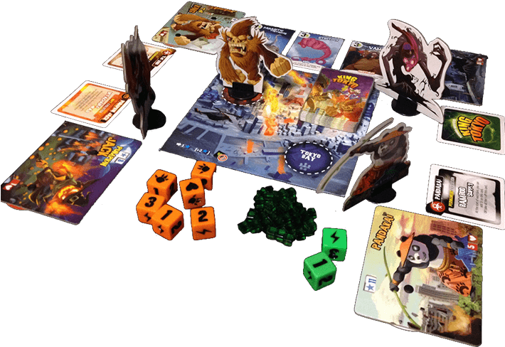 Kingof Tokyo Board Game Setup PNG