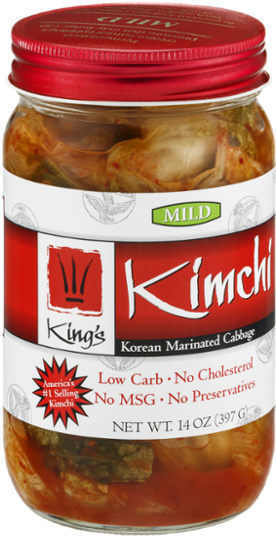 Kings Korean Kimchi Mild14oz Jar PNG