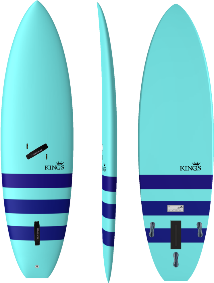 Kings Surfboard Three Views PNG