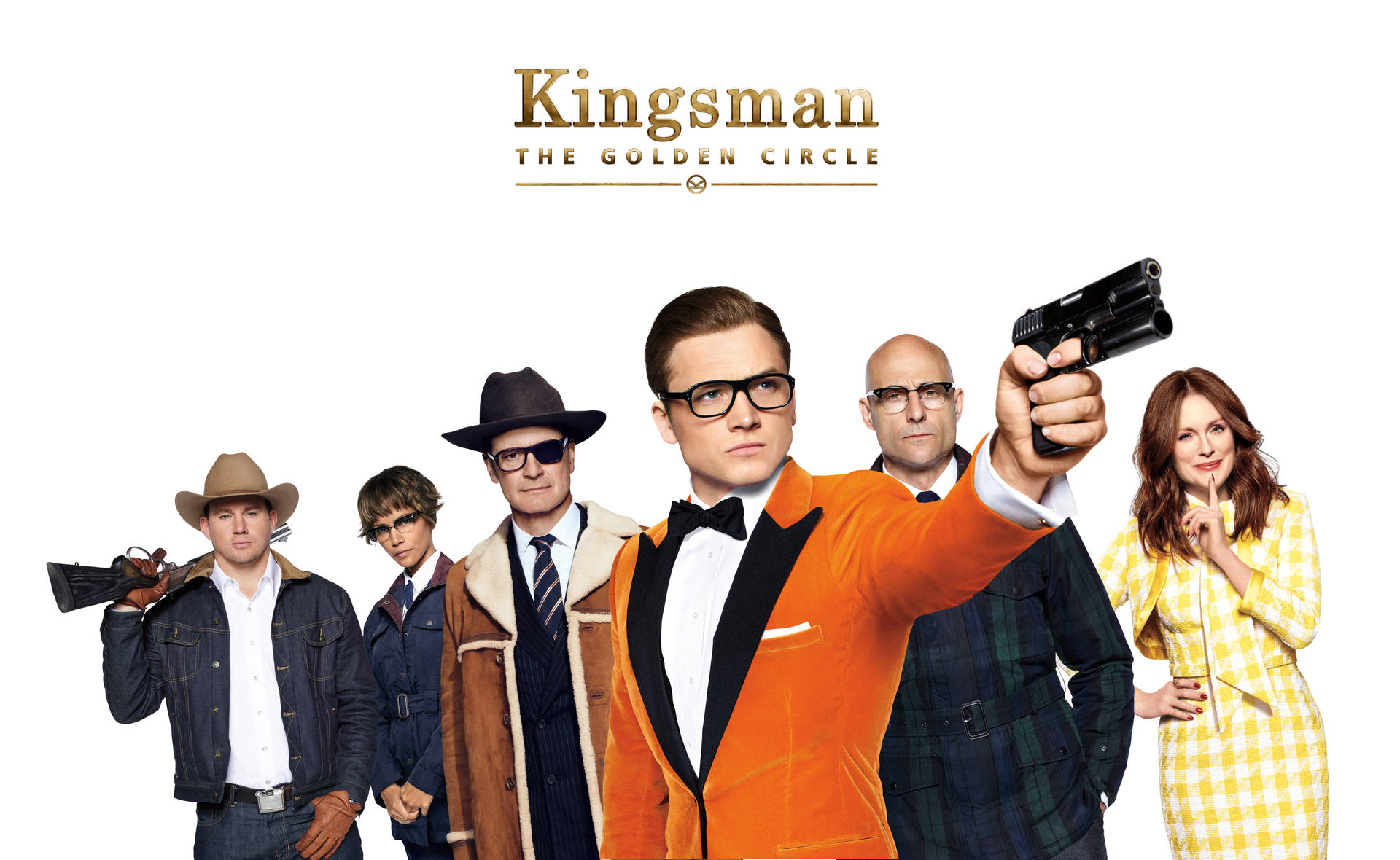 Elegant Poster Art of Kingsman: The Golden Circle Movie Wallpaper