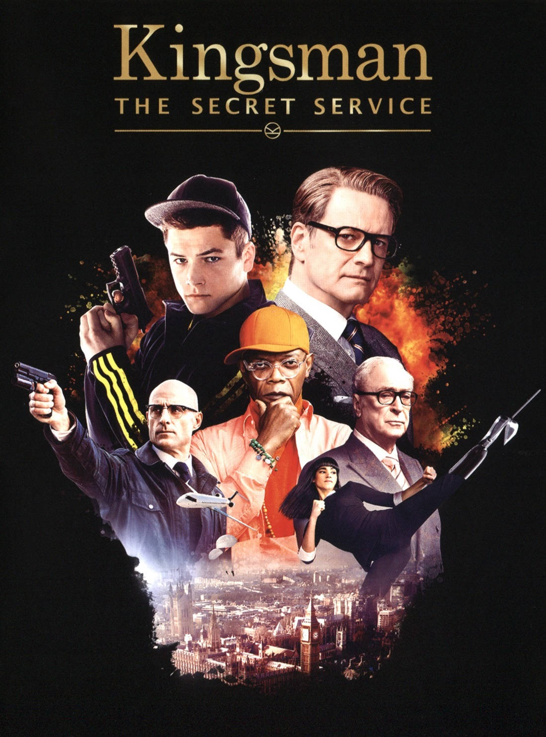 Kingsman The Secret Service sort plakat tapet Wallpaper