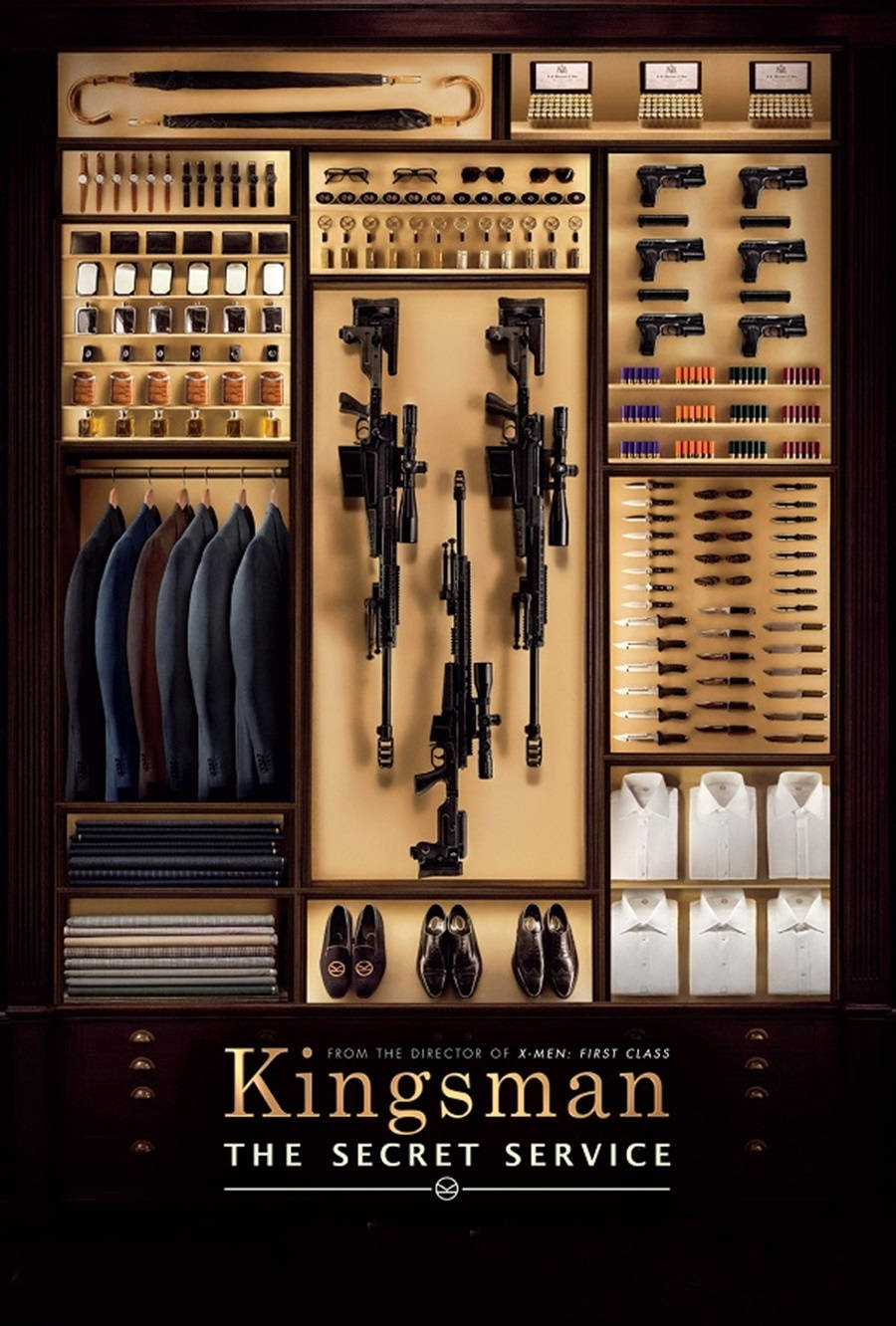 Posterdo Armário Dos Kingsman: Serviço Secreto. Papel de Parede