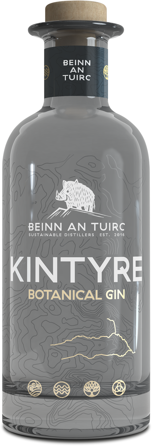 Kintyre Botanical Gin Bottle PNG