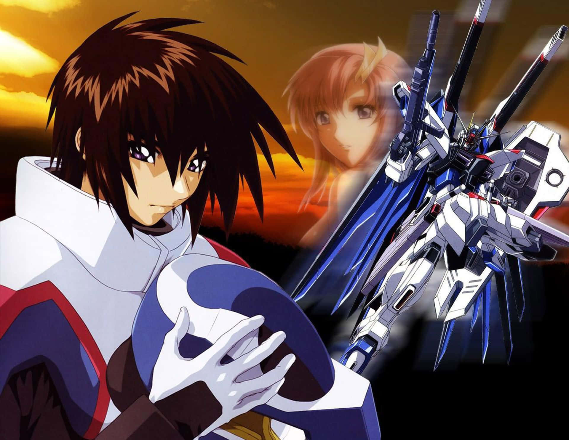 "kira Yamato In Action – Gundam Seed" Wallpaper