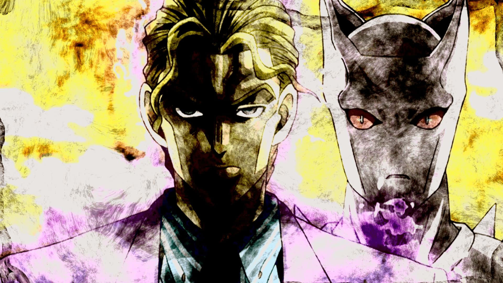 Download Kira Yoshikage's Menacing Stare Wallpaper | Wallpapers.com