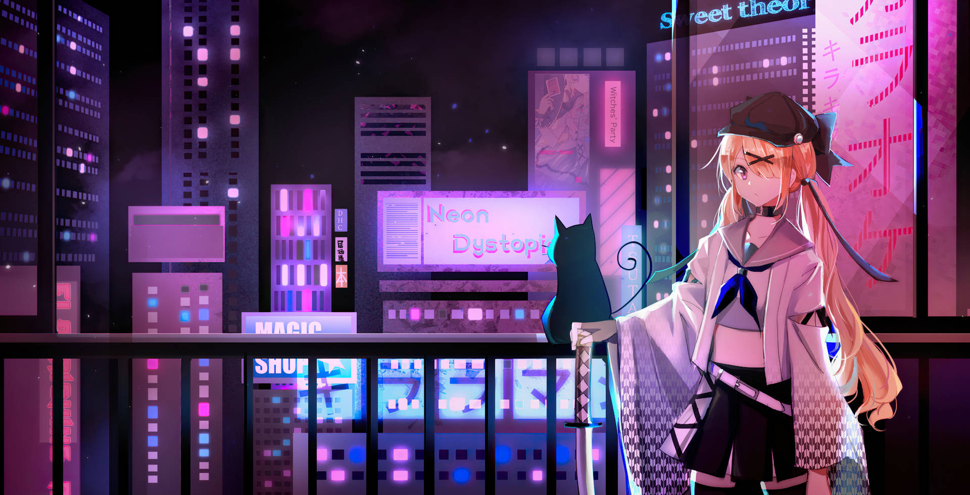 Kirara Magic And Neon Lights Wallpaper