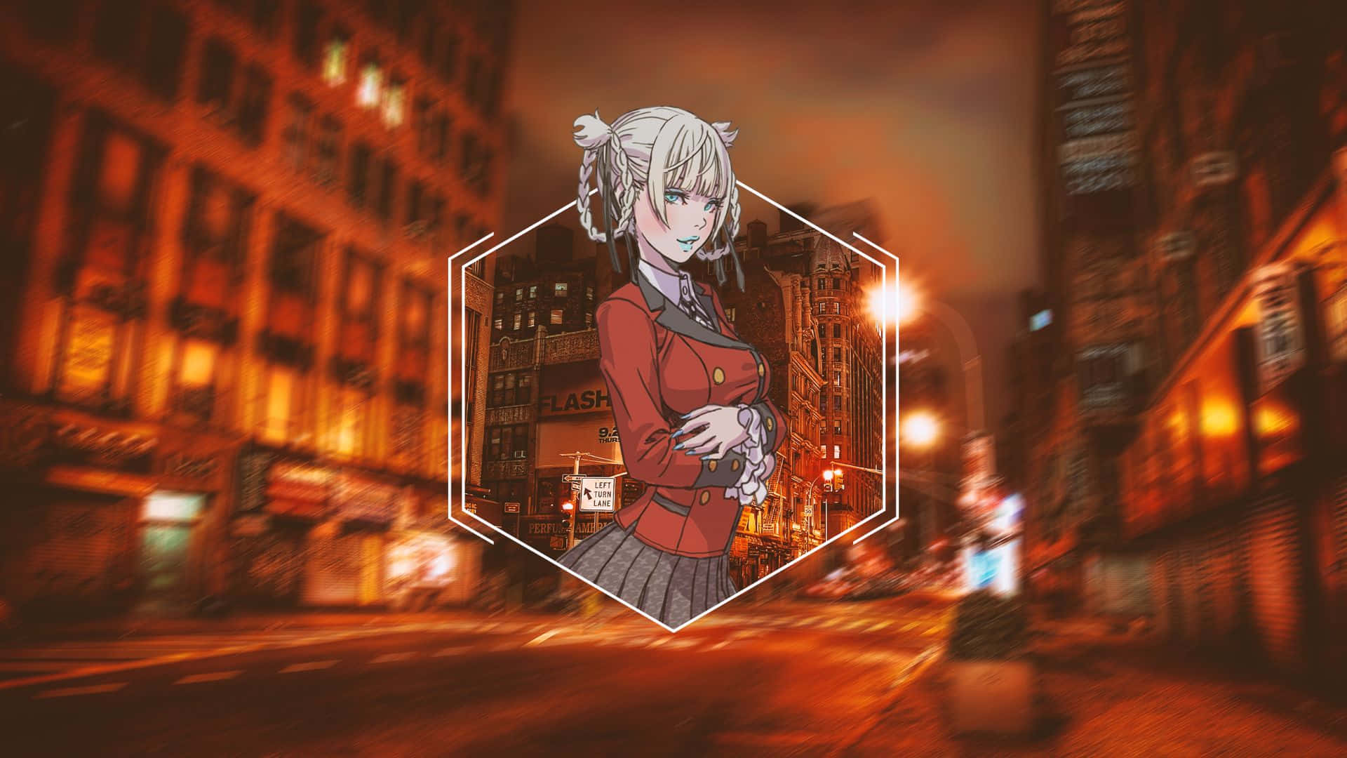 Kirari Momobami's Intense Expression In Kakegurui Anime Series Wallpaper