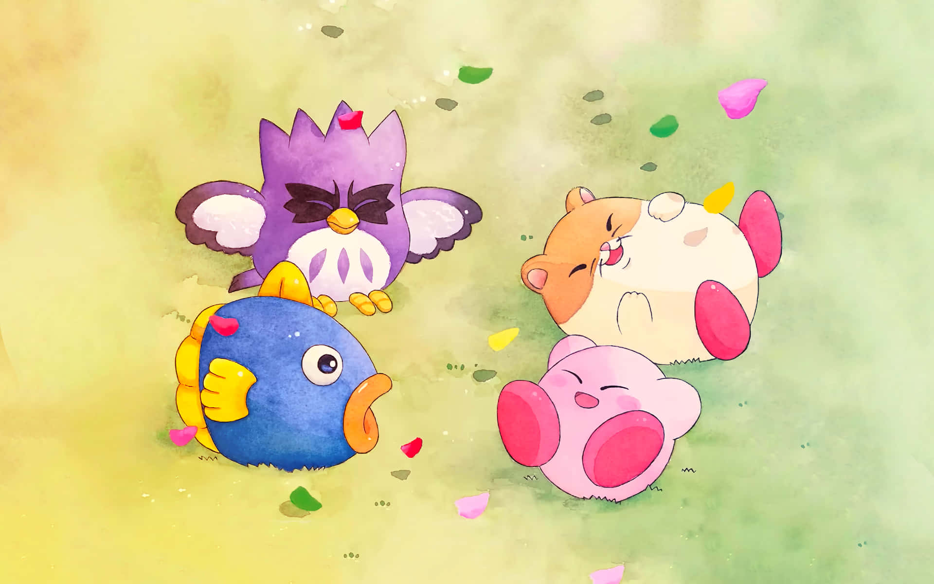 Kirby_and_ Friends_ Celebration Wallpaper
