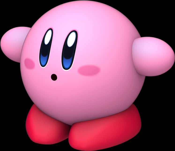 Kirby_ Character_ Render PNG