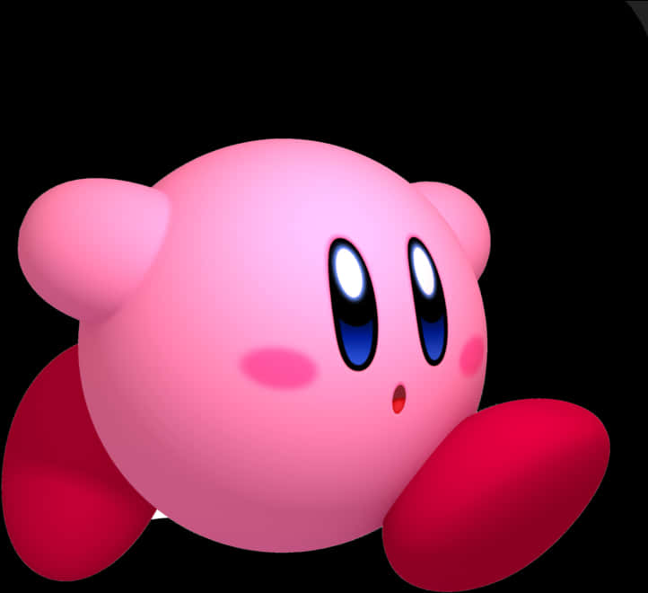 Kirby Character Close Up PNG