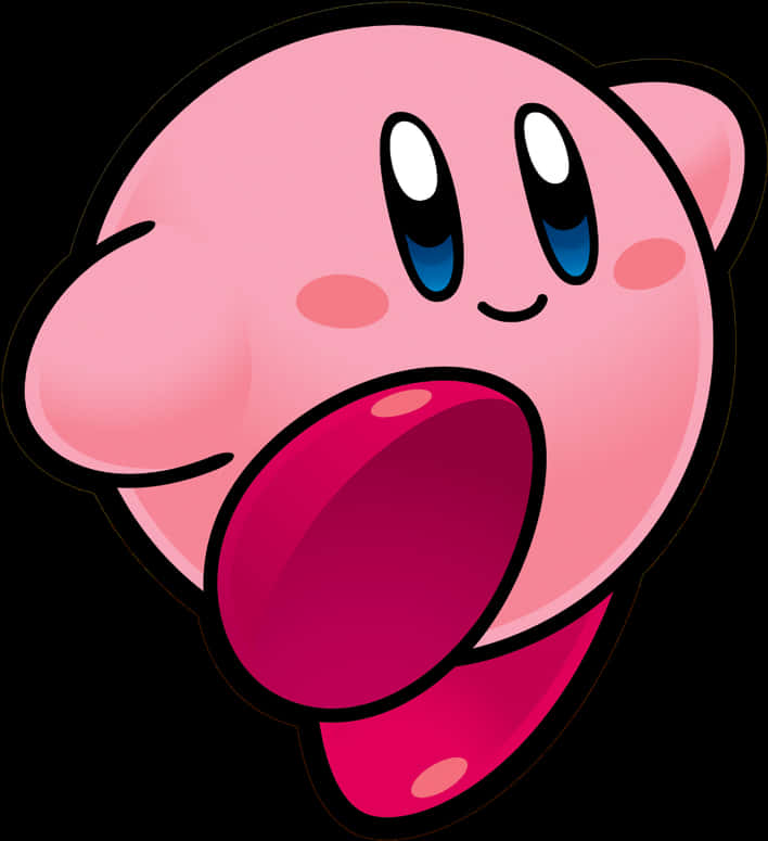 Kirby Iconic Pink Hero PNG