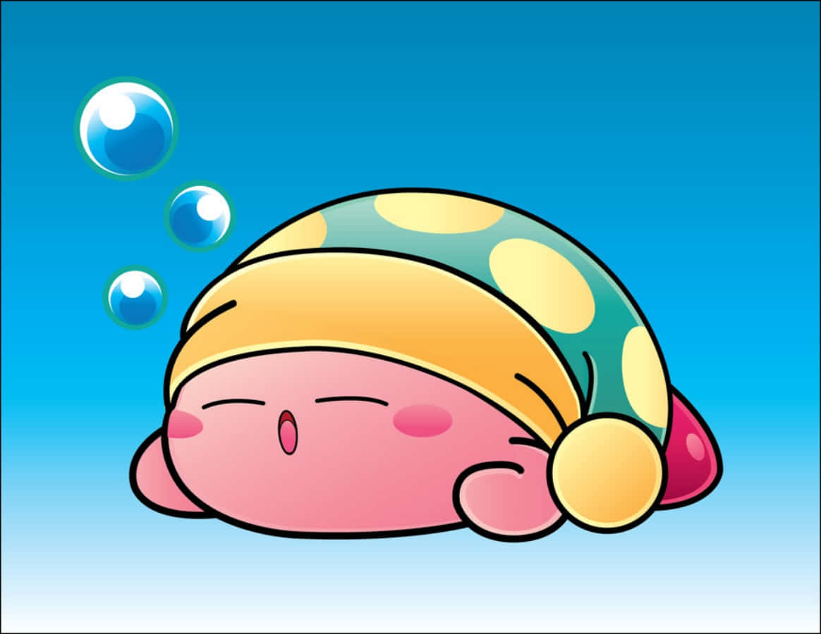 Unailustración Temática De Kirby Con Un Mensaje De Amor.