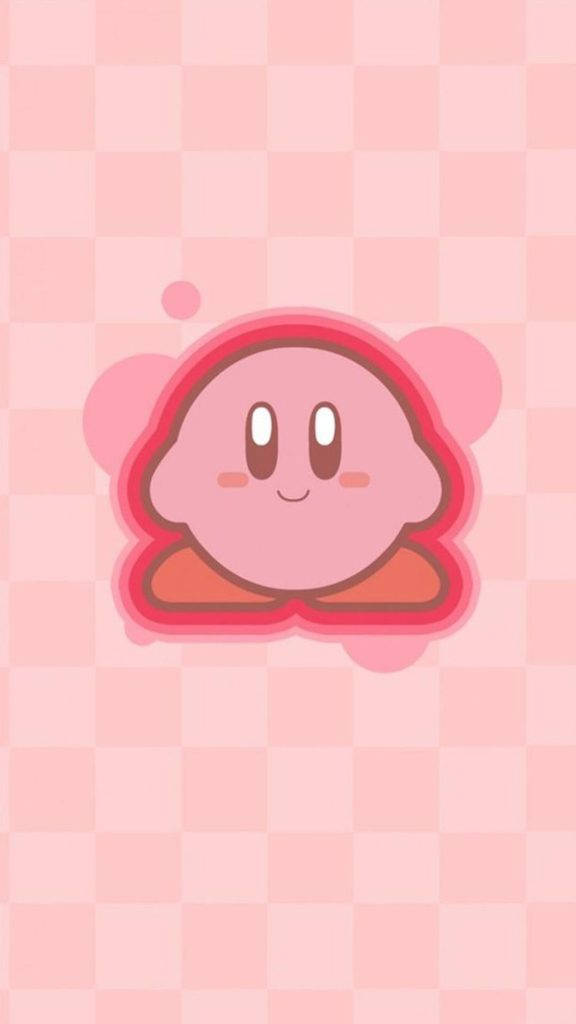 Kirby Med Et Sødt Smil Wallpaper