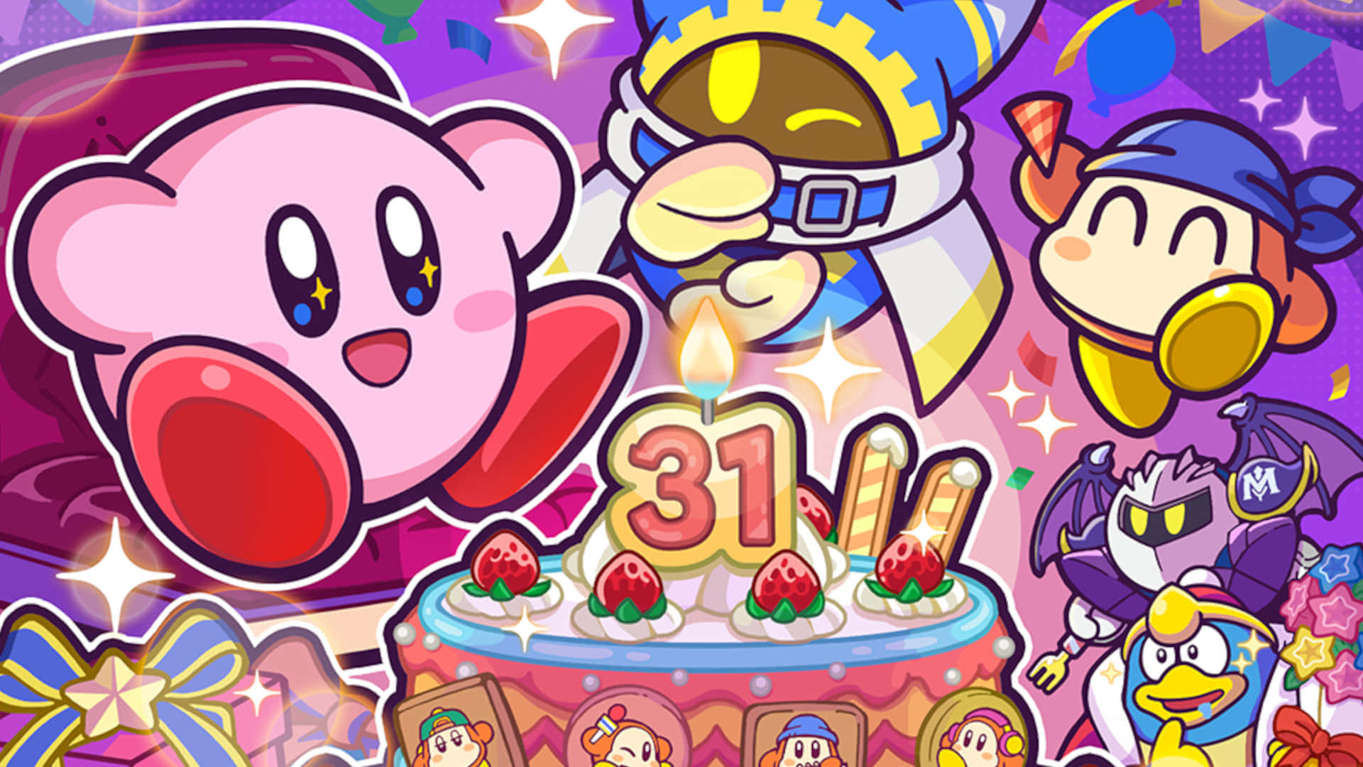 Kirby31st Anniversary Celebration Wallpaper