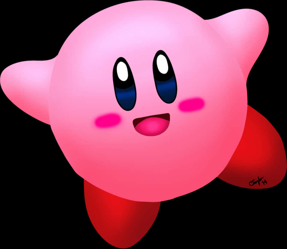 Kirby_ Character_ Illustration PNG