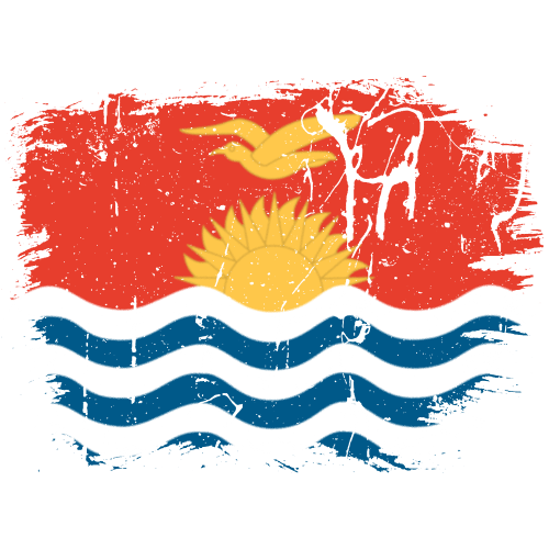 Kiribati Flag Distressed Texture PNG