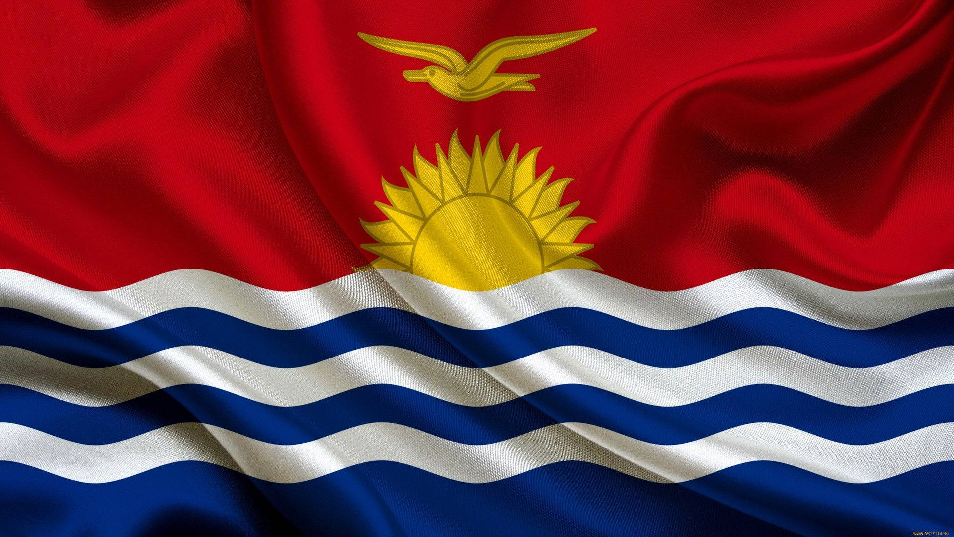 Kiribati nationalsflagbillede Wallpaper