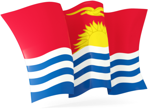 Kiribati National Flag Waving PNG