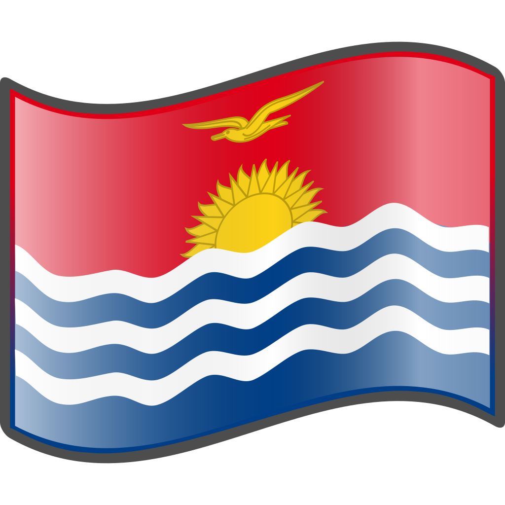 Kiribati National Flag Waving PNG