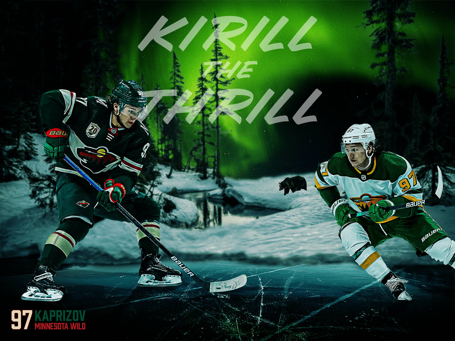 Kirill Kaprizov, The Rising Star of Ice Hockey Wallpaper