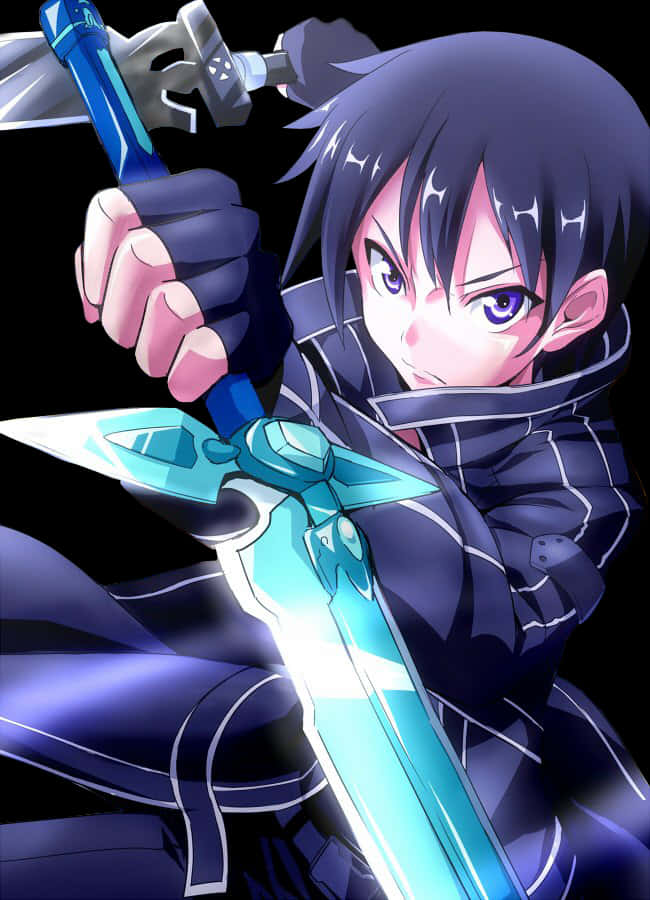 Kirito Dual Wielding Swords PNG
