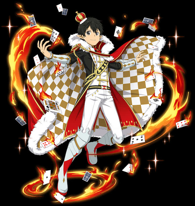 Kirito Magician Flames Cards PNG