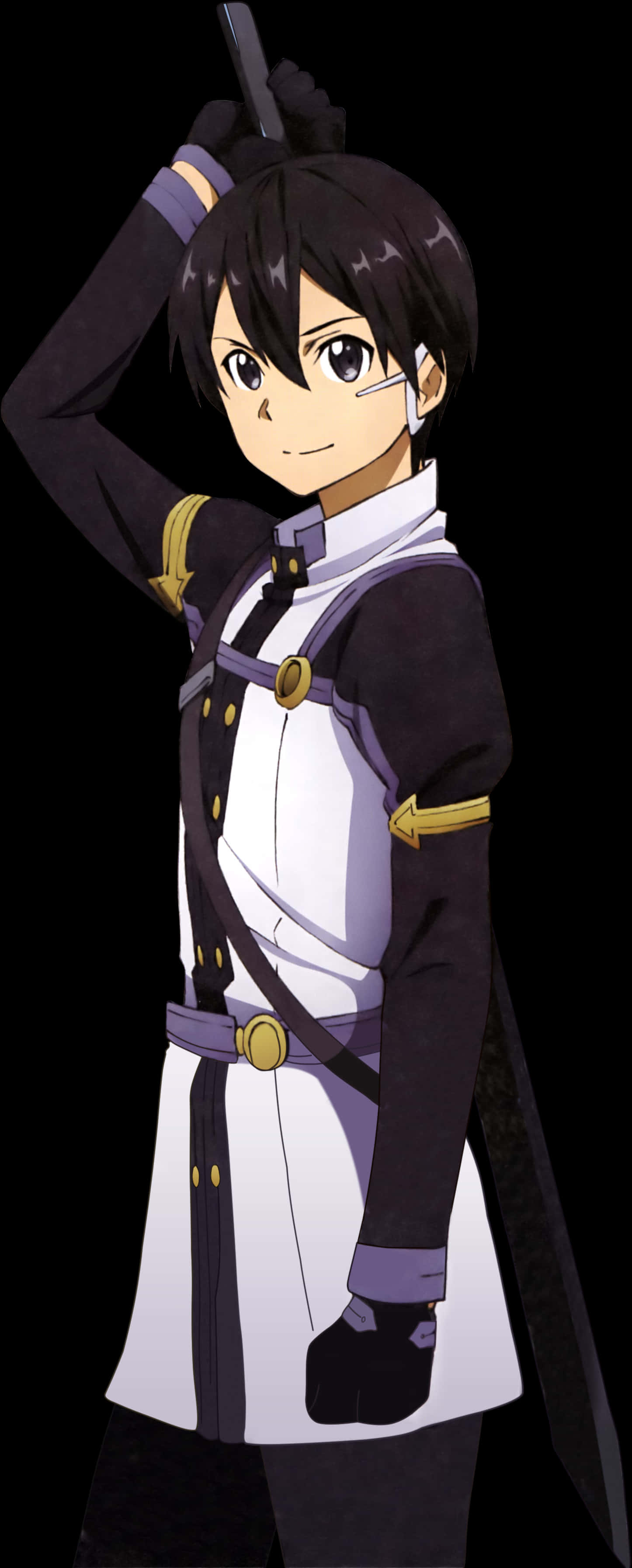 Kirito S A O Uniform Pose PNG