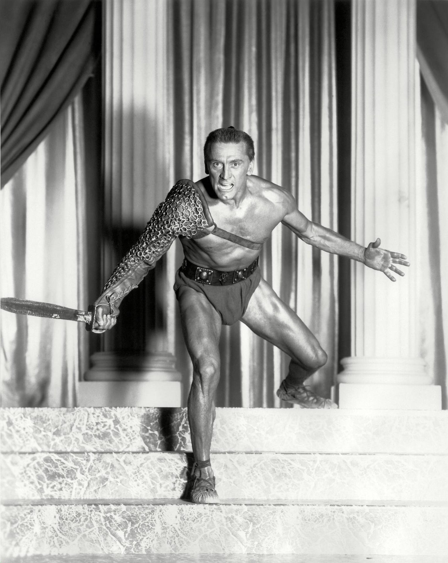Kirk Douglas In A Gladiator's Costume Wallpaper