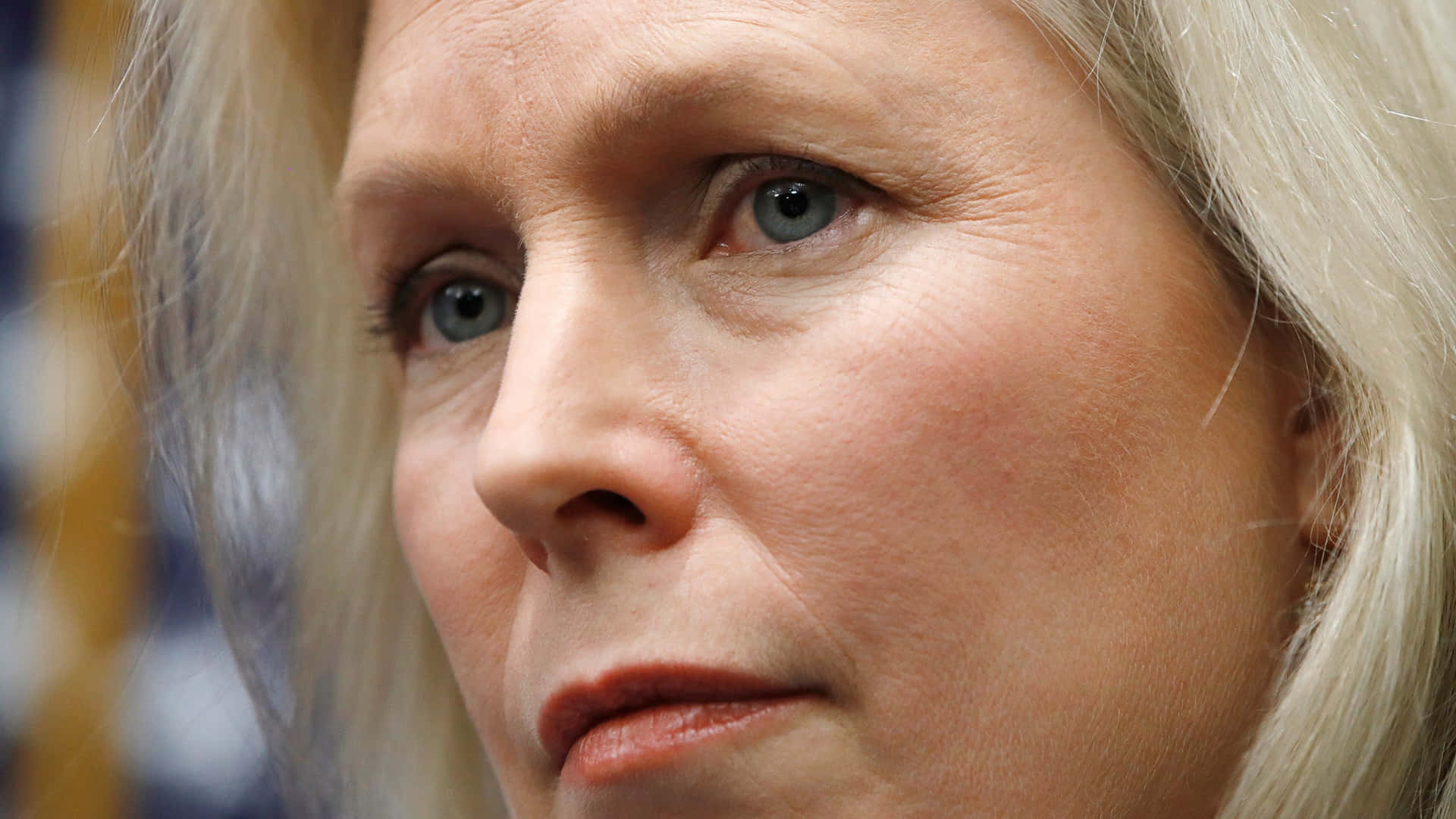 Kirsten Gillibrand Zoomed In Serious Wallpaper